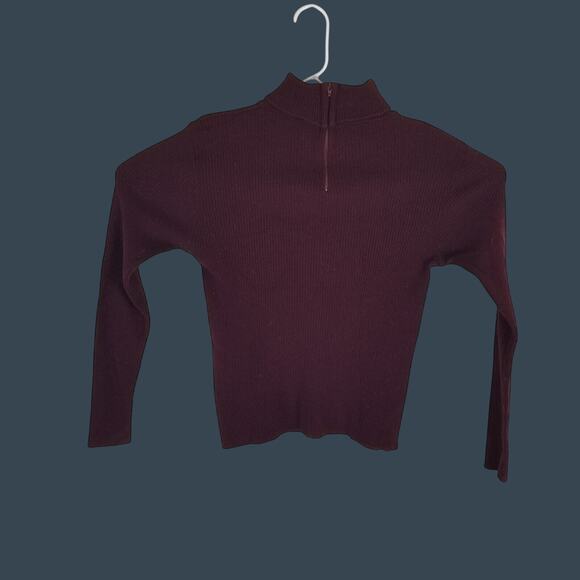 Pendleton Women's Ribbed Virgin Wool Turtleneck Sweater Size 36 Purple - Picture 2 of 7